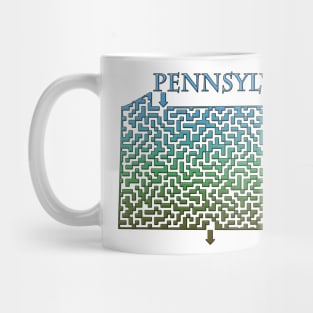 State of Pennsylvania Colorful Maze Mug